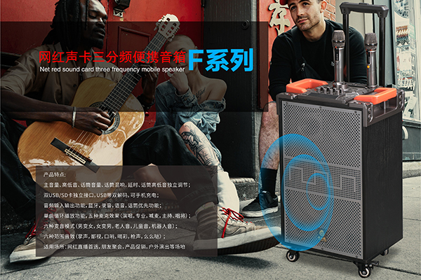 爵士龍民用音響廣場舞音響F110系列，網(wǎng)紅聲效優(yōu)質(zhì)拉桿音響！